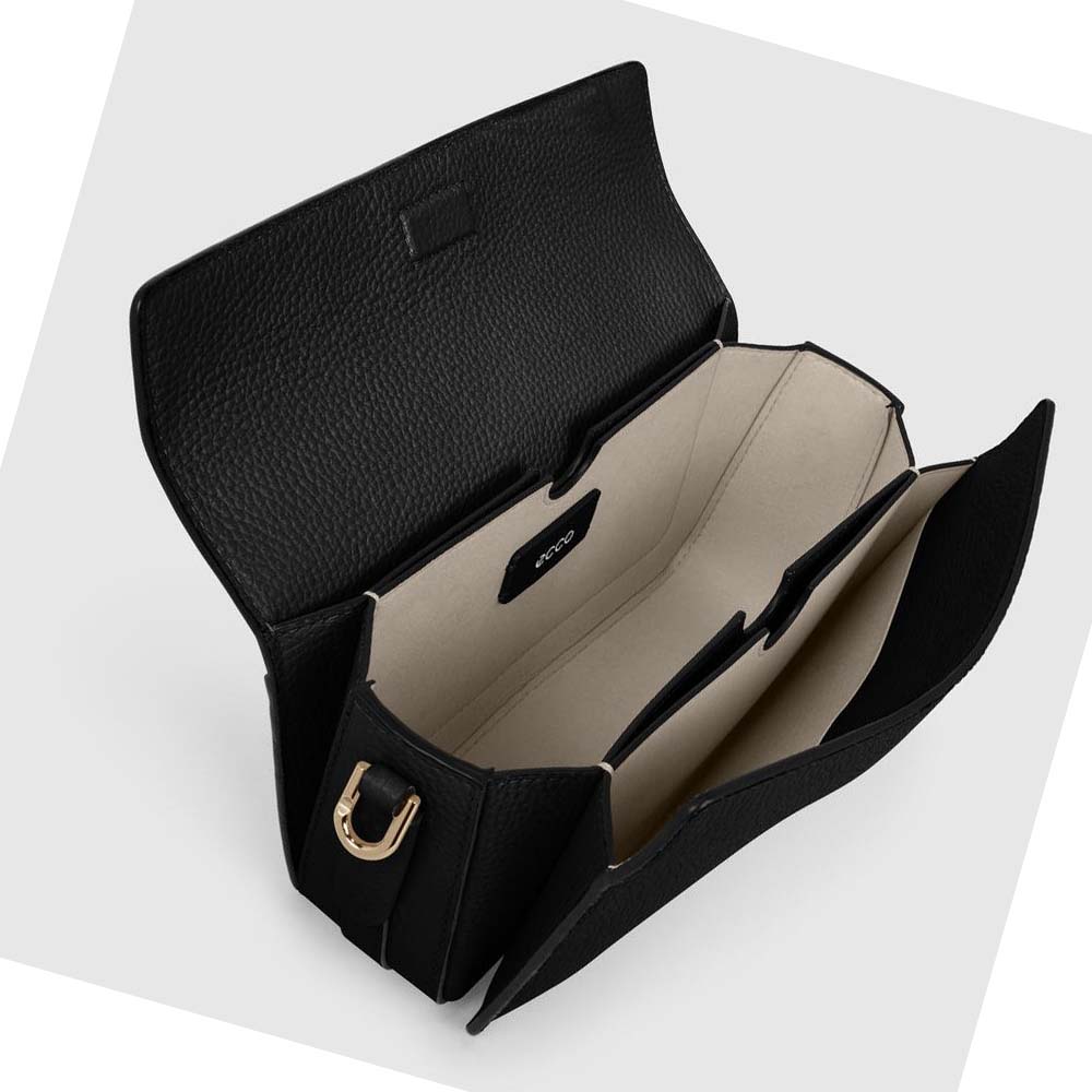 Ecco TEXTUREBLOCK PINCH COMPACT Skulderveske Dame Svarte | NO 385KOR